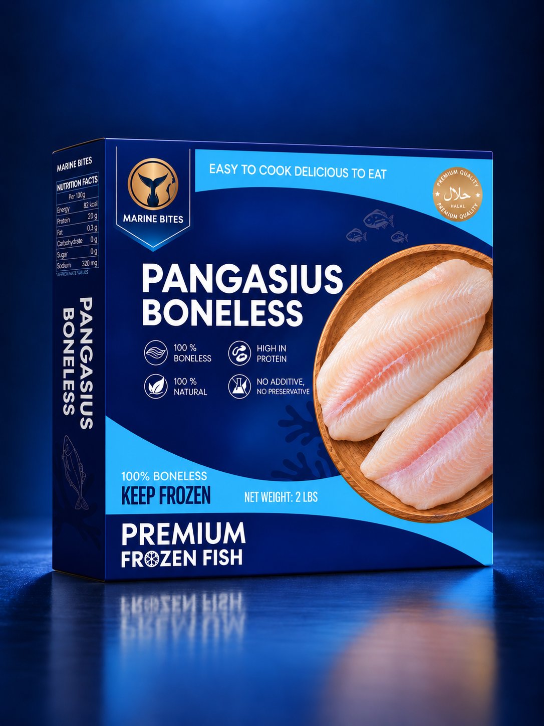 Marine Bites Pangasius Boneless premium frozen fish